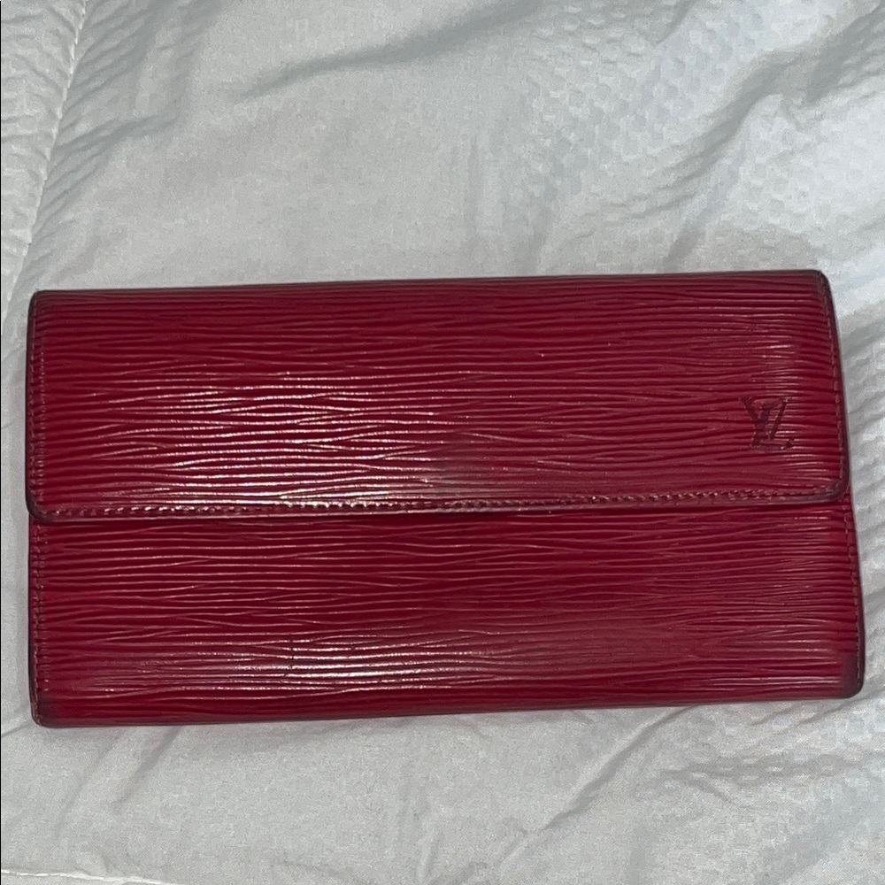 Louis Vuitton Red Epi Leather Wallet